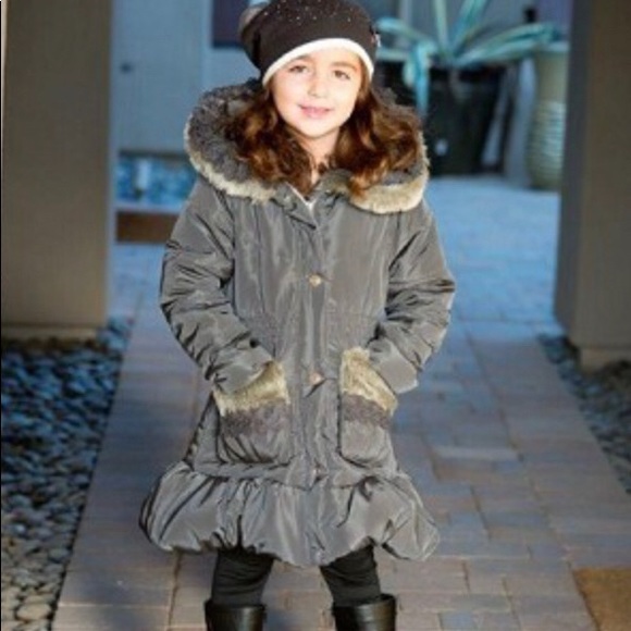 NEW Girls Le Chic Glamorous Parka - Picture 3 of 10